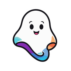  halloween graphics cute colorful ghost