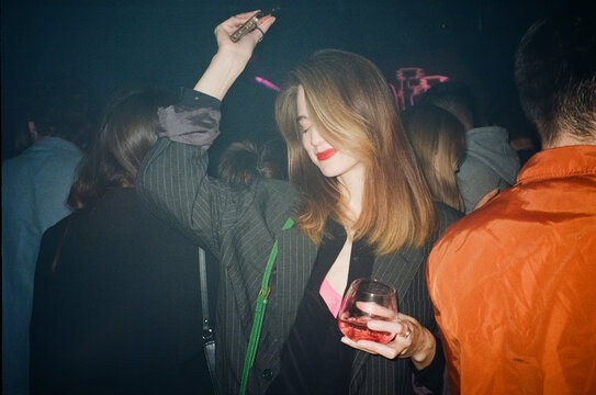 Dancing in the night club 