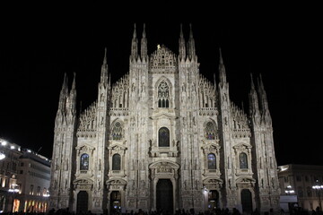 Fototapeta premium Milan cathedral. Duomo di Milano. Nighttime view.