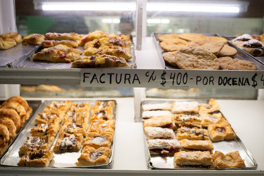 In bakery. Pasteleria Panaderia in Buenos Aires, Argentina 