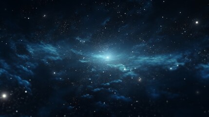 This image showcases a deep space view filled with scattered stars, glowing nebulae, and distant galaxies, capturing the vastness and endless possibilities of the universe.