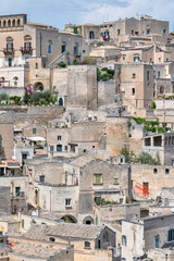 Naklejka premium The Old town of Matera, Basilicata Region, Italy
