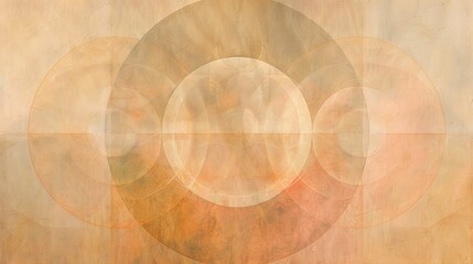 Harmonious Symmetry of Circles and Lines on Soft Pastel Canvas