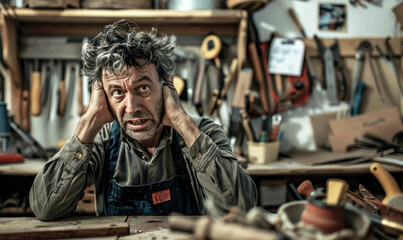 Obraz premium Stressed Craftsman