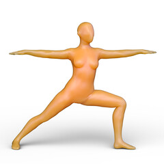 ポーズをとる女性　3DCGレンダリング