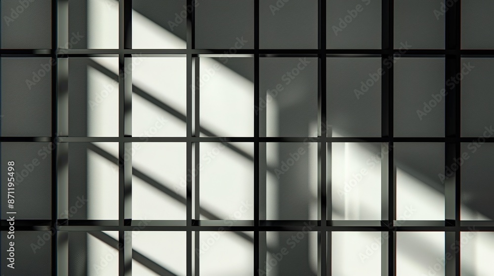 Aufkleber elegant minimalist grid pattern with subtle shadows for contemporary design layouts