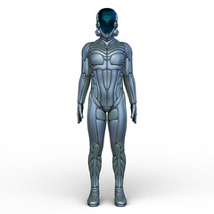 男性サイボーグ　3DCGレンダリング