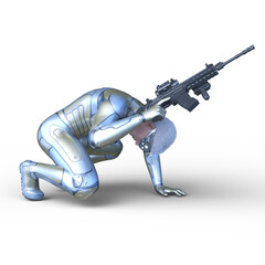 サイバー戦士　3DCGレンダリング