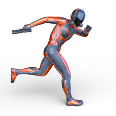 サイバー戦士　3DCGレンダリング