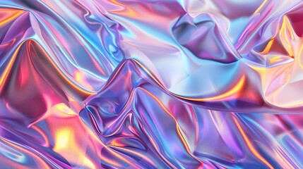 Obraz premium Futuristic Holographic Gradients in Iridescent Shades for Trendy Digital Projects