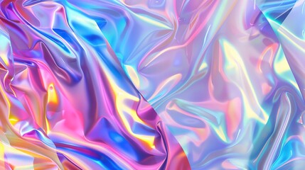 Fototapeta premium Futuristic Holographic Gradients in Iridescent Shades for Digital Design Projects