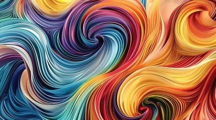 Elegant Abstract Swirls of Vibrant Color Palette for Modern Design Concepts