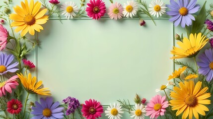 Banner, flowers on a pink background. Blank space for text, empty space.
