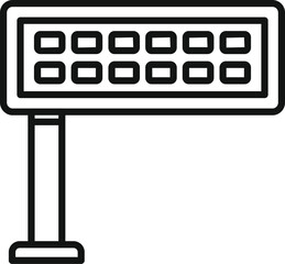 This icon represents a billboard standing tall in a bustling urban environment, ready to display captivating advertisements