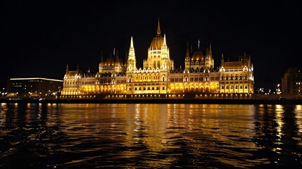 Fototapeta premium Night Parliament in Budapest