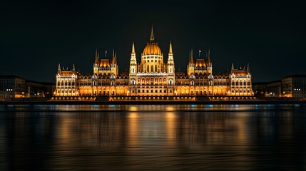 Fototapeta premium Night Parliament in Budapest