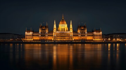 Fototapeta premium Night Parliament in Budapest