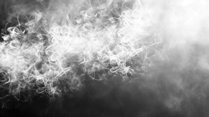 Obraz premium Abstract Black and White Smoke Texture - Ethereal and Mystical Foggy Atmosphere - Ideal for Backgrounds, Designs, and Artistic Themes with a Dreamy and Mysterious Feel