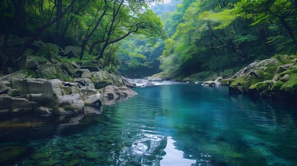 A river in the Costa Rican rainforest, rio Blanco
