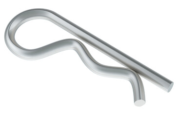 Cotter Pin, R Type Stainless Steel Cotter Pin. 3D rendering isolated on transparent background