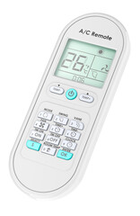 Universal Air Conditioner Remote Control, Conditioning Controller, 3D rendering isolated on transparent background
