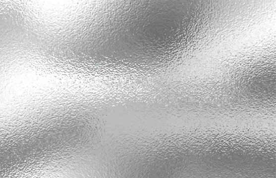 Silver gradient background. Foil paper, glitter effect. Chrome metal grey pattern. Gradation noise texture. Vector abstract illustration for web, card, bg, certificate design