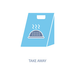 take away concept line icon. Simple element illustration. take away concept outline symbol design.
