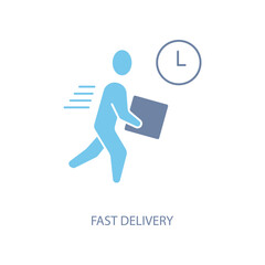fast delivery concept line icon. Simple element illustration. fast delivery concept outline symbol design.