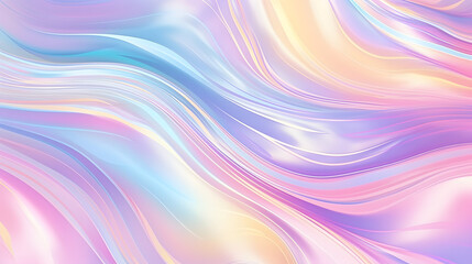 Obraz premium Seamless trendy iridescent rainbow foil texture in soft holographic pastel unicorn marble background pattern