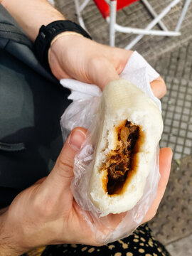 Street food in Barrio Chino, Buenos Aires, Argentina 