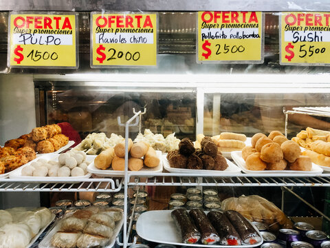 Street food in Barrio Chino, Buenos Aires, Argentina 