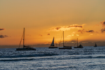 sailboat at sunset