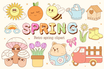 Retro easter clipart, Groovy hippie easter day, Easter egg, bunny clipart, Christian, Groovy easter clipart Retro easter clipart Animal easter png Spring clipart Hippie easter Bunny Easter eggs Chicks