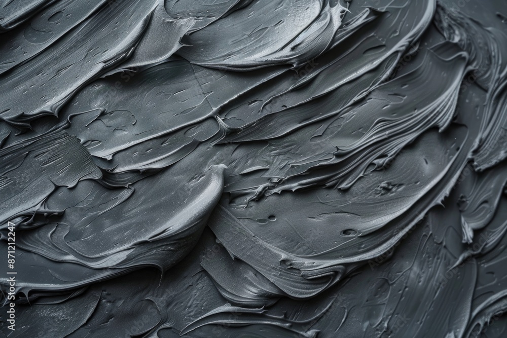 Aufkleber a close-up shot of a piece of black paint, ideal for use in graphic design or as a decorative elemen