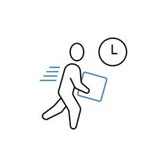 fast delivery concept line icon. Simple element illustration. fast delivery concept outline symbol design.