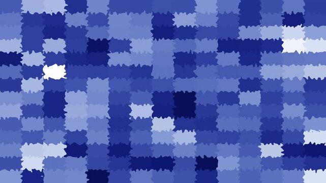 Gradient blue color fluid puzzle background, square lines background animation. 4k video