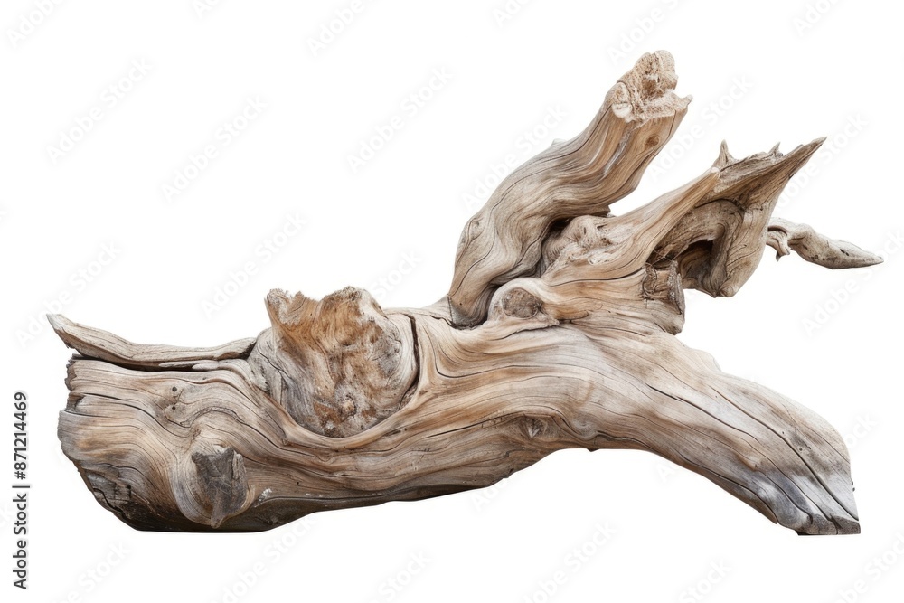 Poster a detailed view of wooden texture on a white background, suitable for use in designs or illustration