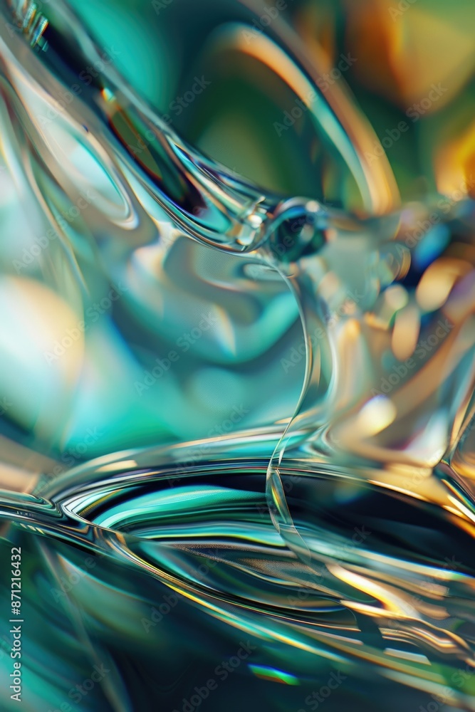 Poster a close-up shot of a glass filled with clear water, perfect for use in still life photography or as 