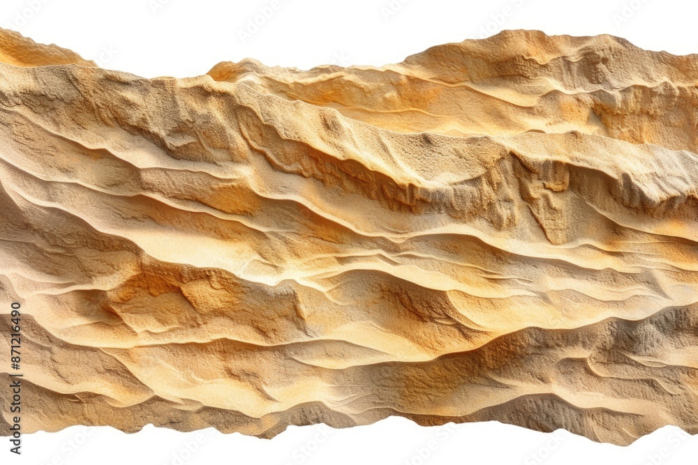 Poster a 3d rendering of a vast desert landscape with sand dunes and rocky formations