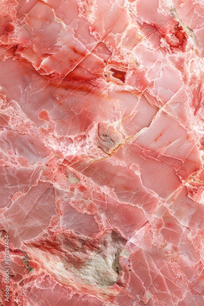 Aufkleber A close-up shot of a pink marble surface with unique veining patterns and texture