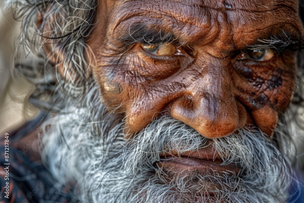 Poster Close-up of a person with a full beard