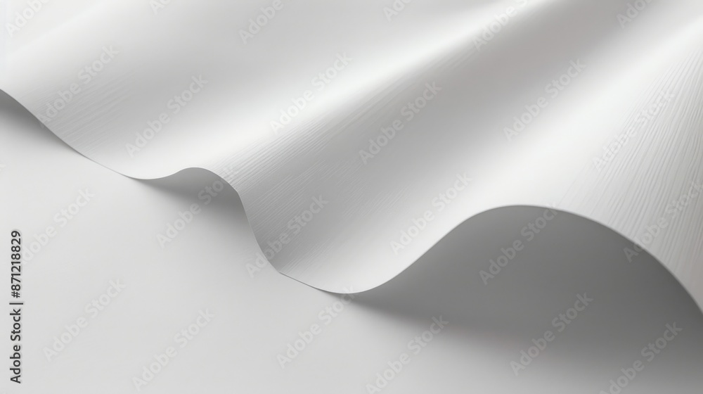 Aufkleber a close-up shot of a sheet of white paper with no marks or writing