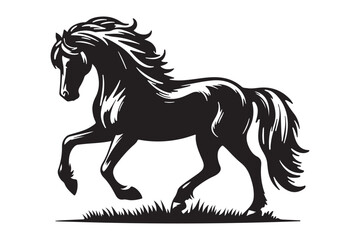 This is a Vector Silhouette of Horse