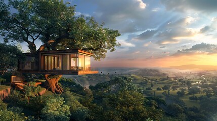 Elevated Retreat Overlooking Valleys