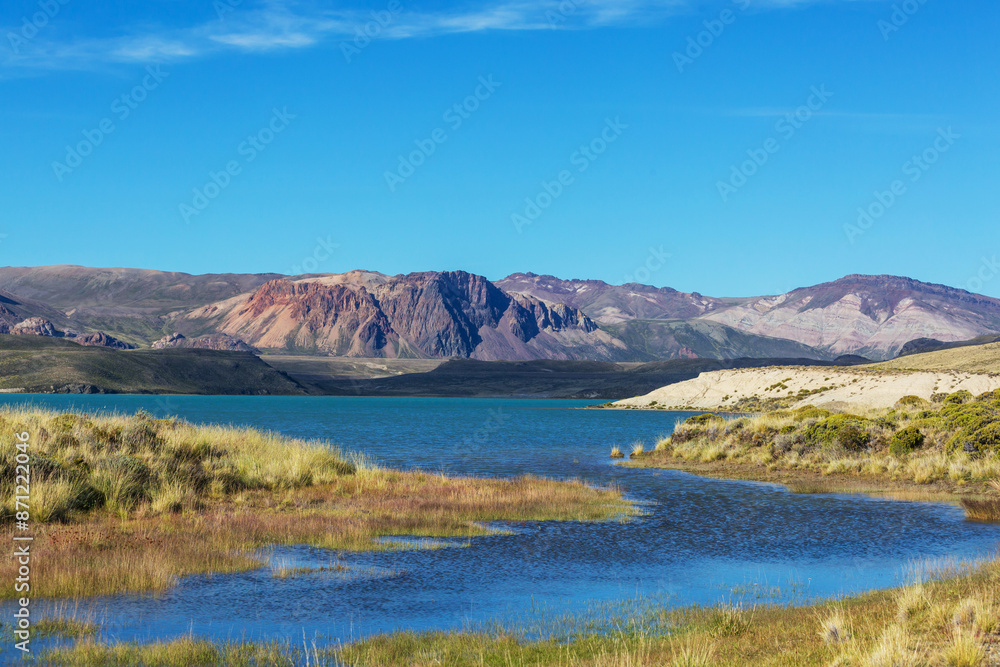 Sticker lake in patagonia