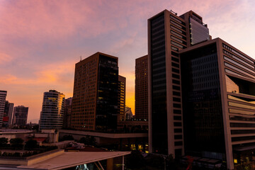 Morning lights in the city