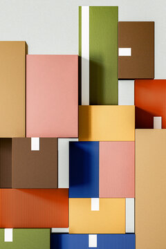 Cardboard Packing Boxes Background