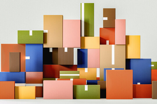 Cardboard Boxes - Shipping and Delivery Concept