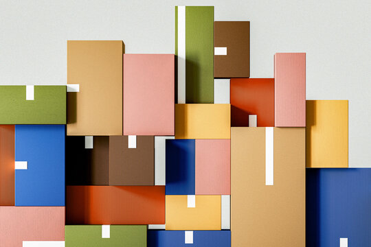 A Stack Of Carton Boxes