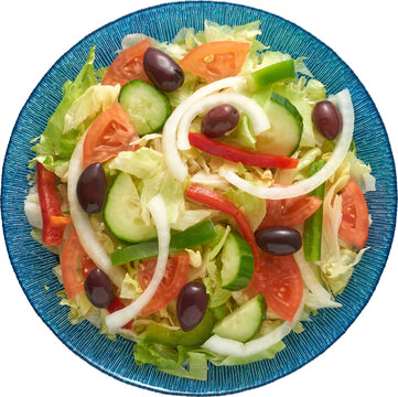 Fatouch salad lettuce meal orient Lebanese - Ready to use Premium PNG Cutout Isolated image top view